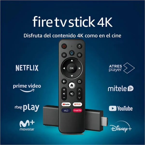 🚀 Fire TV Stick 10K Amazon | 4GB RAM + 32GB de Almacenamiento